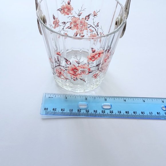Vintage Cherryblossom 🌸 Sugarcube Glass with Tongs - Picture 8 of 9